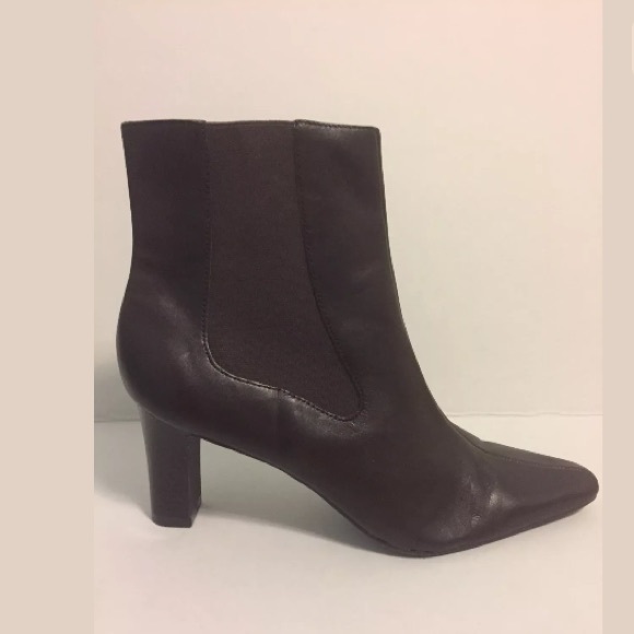 Vintage Leather Prediction brown pointed ankle boots 9.5 - Picture 3 of 8